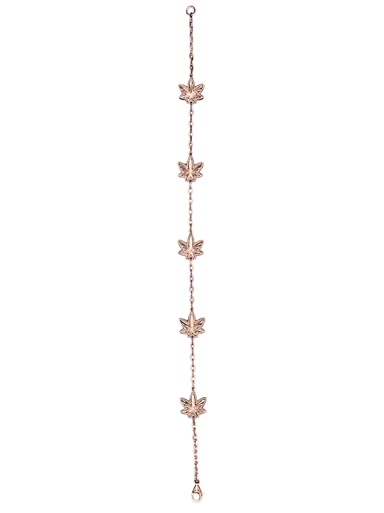 Rose Gold Five Leaf Anklet