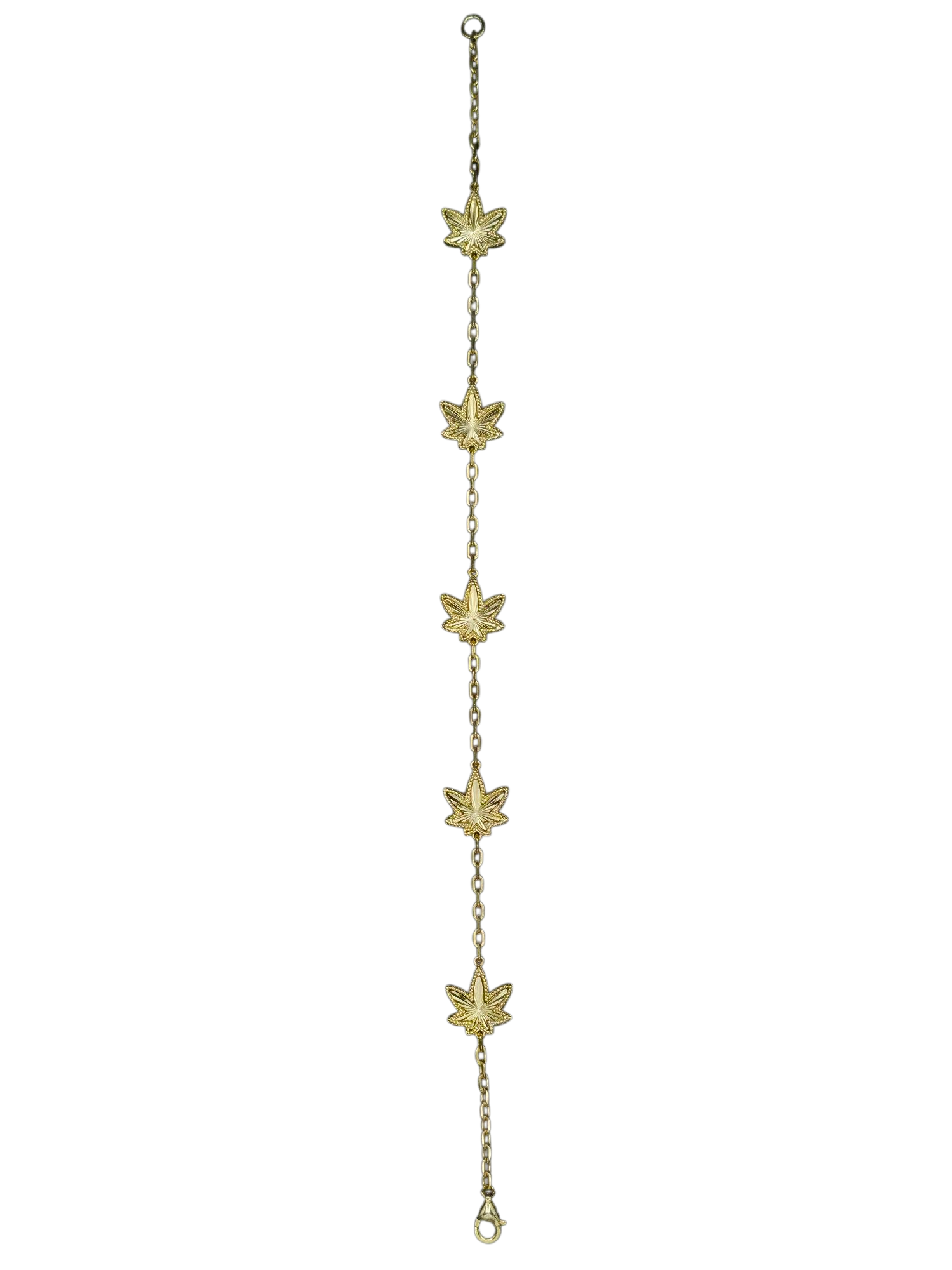 Gold Five Leaf Anklet