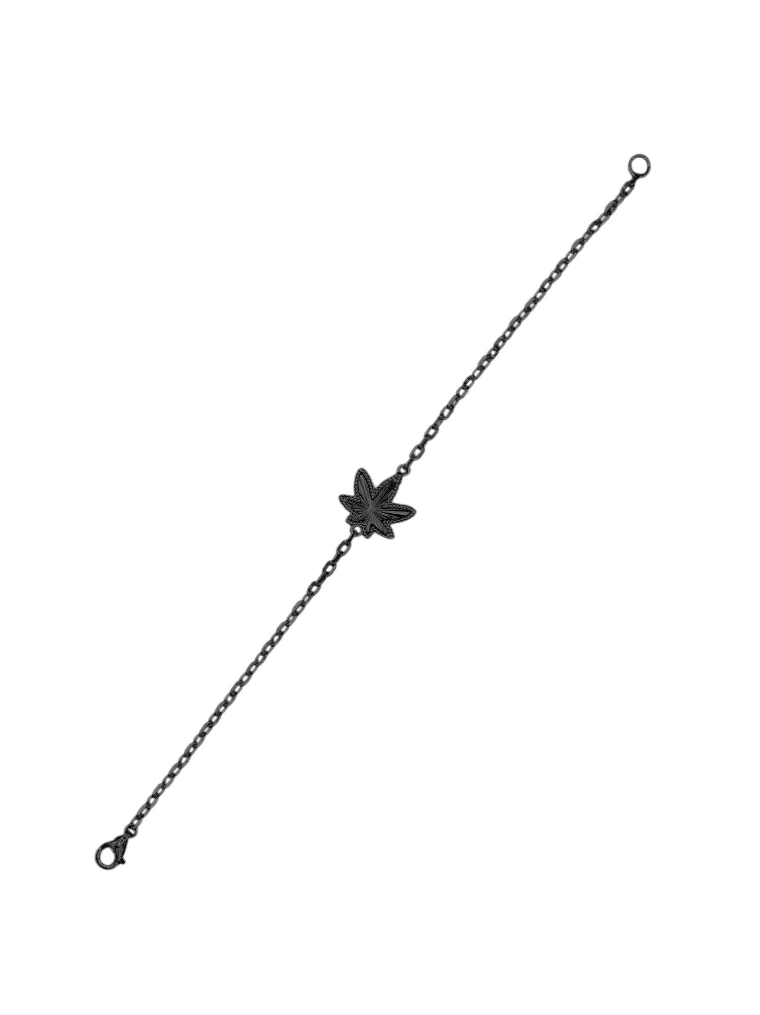 Black One Leaf Bracelet