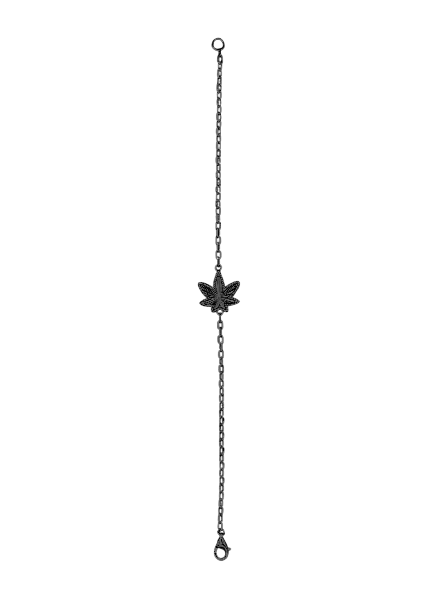 Black One Leaf Bracelet