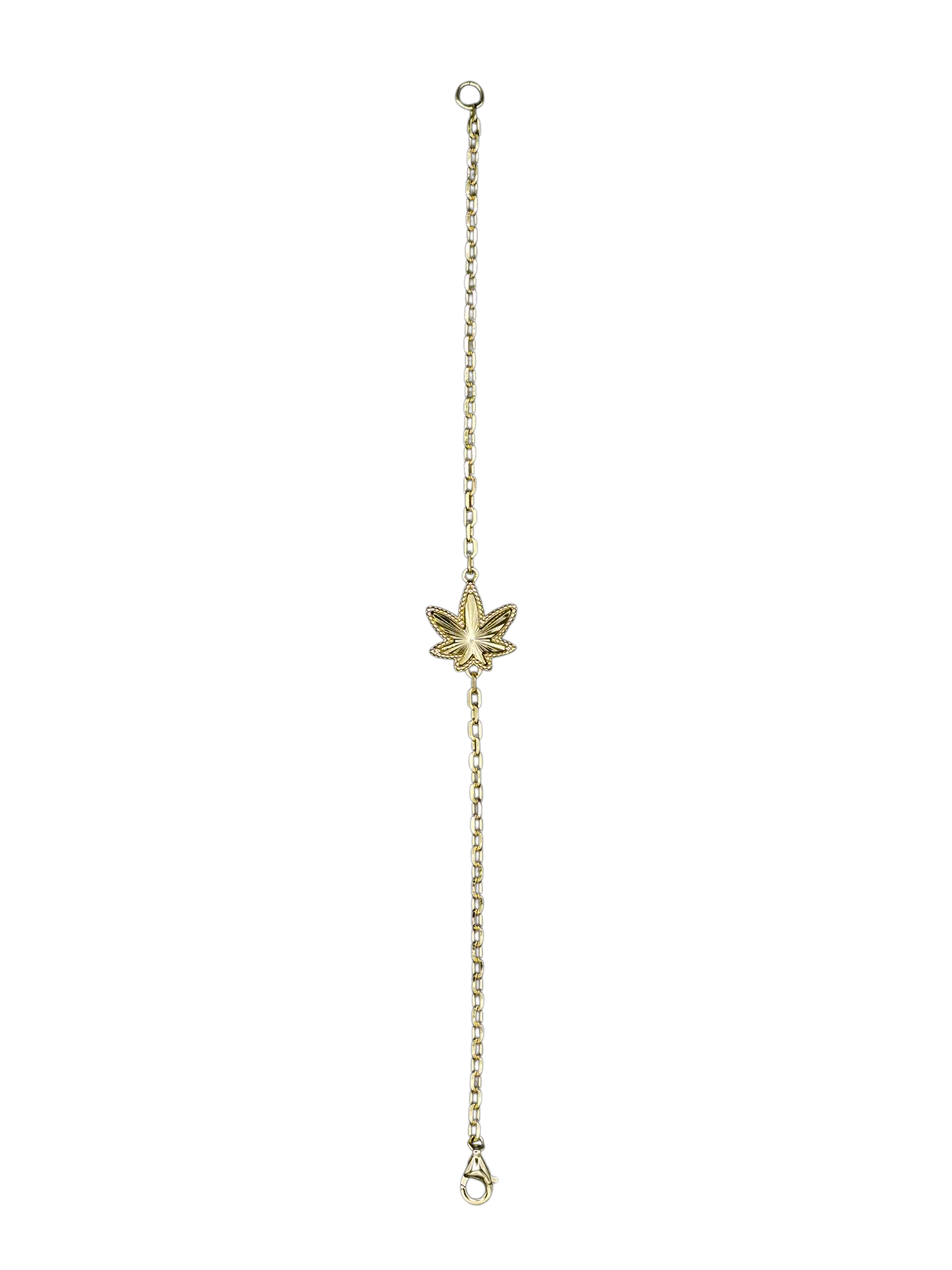 Gold One Leaf Bracelet