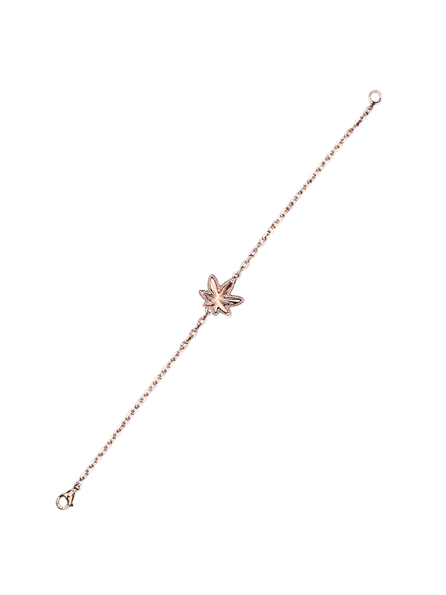Rose Gold One Leaf Bracelet