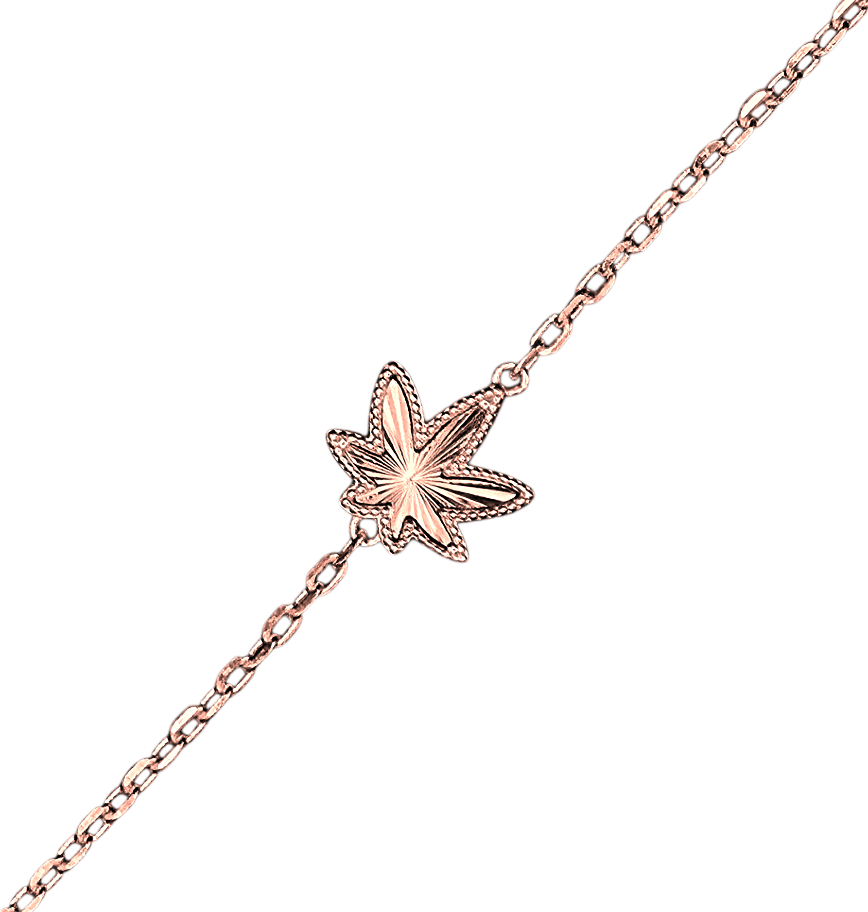 Rose Gold One Leaf Bracelet
