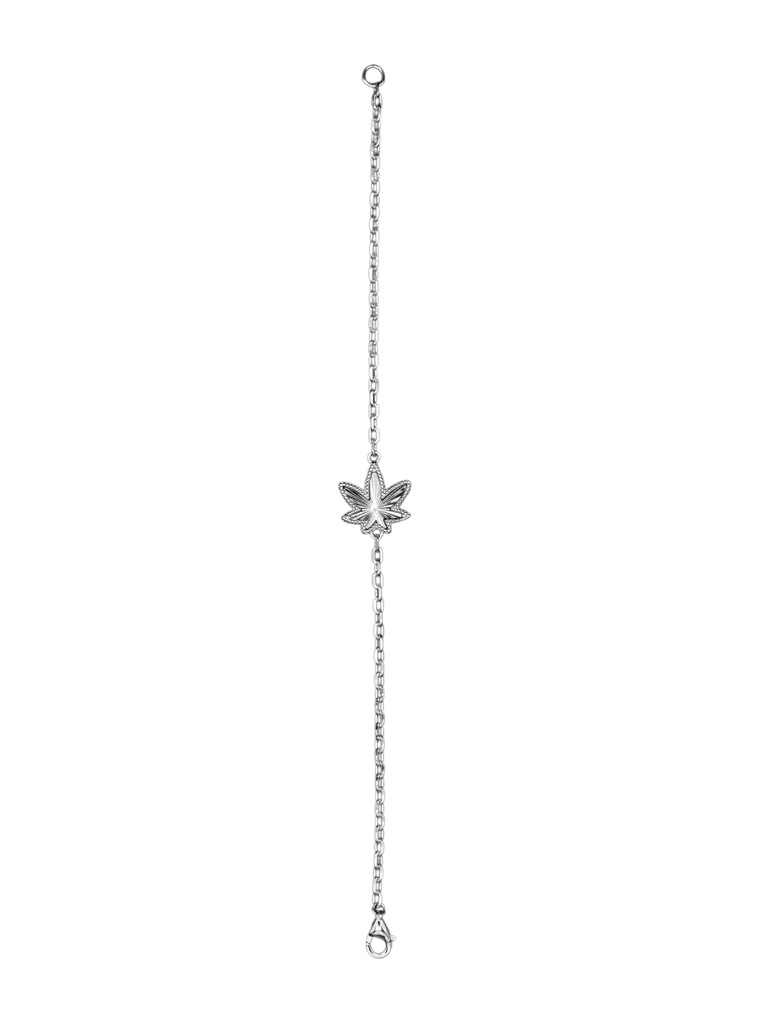 Silver One Leaf Bracelet