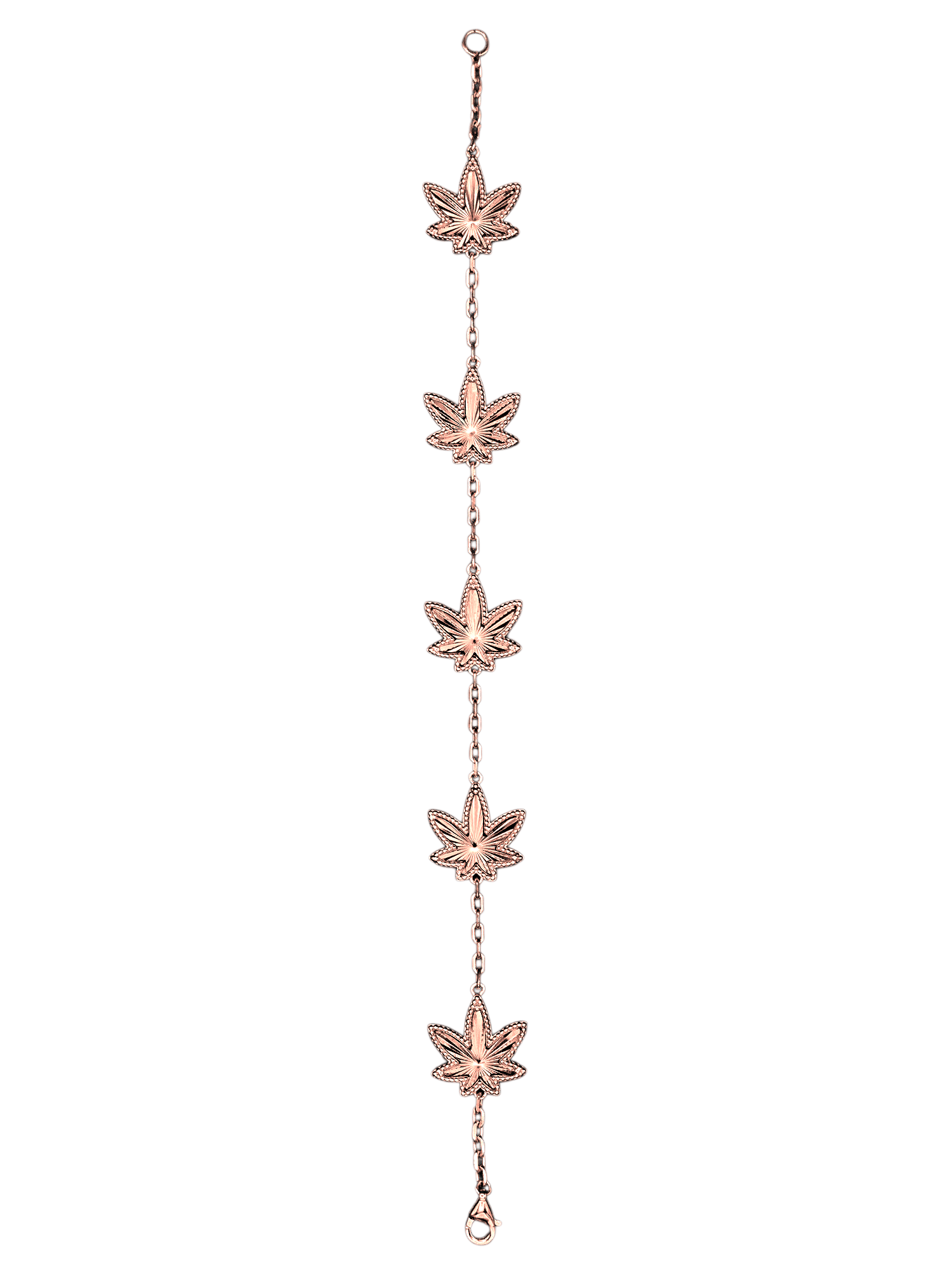 Rose Gold Five Leaf Bracelet