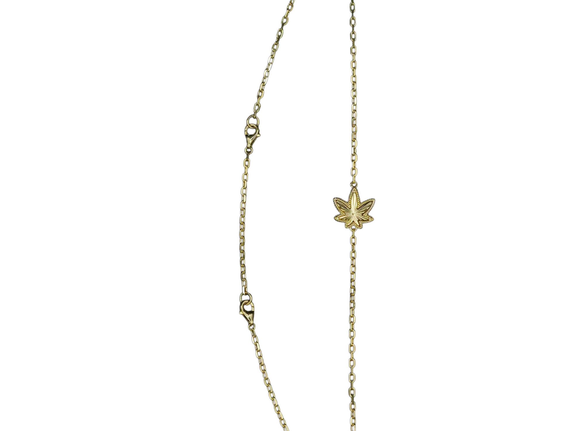 Gold One Leaf Necklace