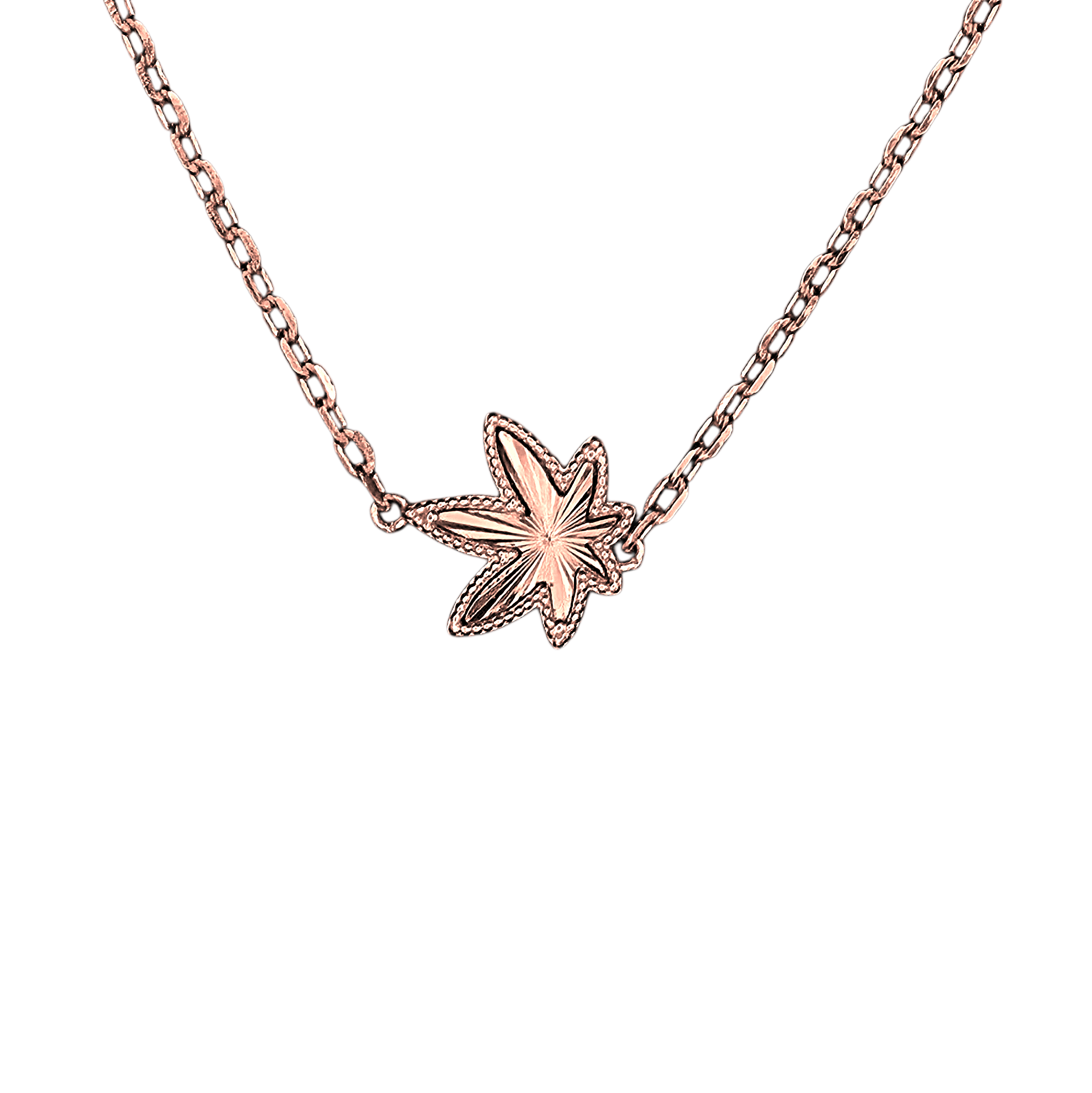 Rose Gold One Leaf Necklace