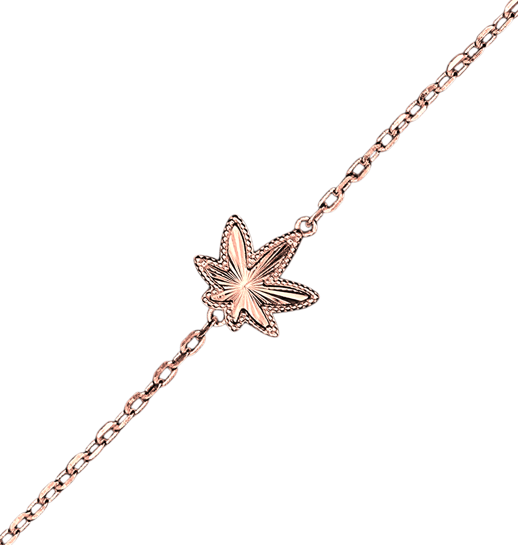Rose Gold One Leaf Necklace