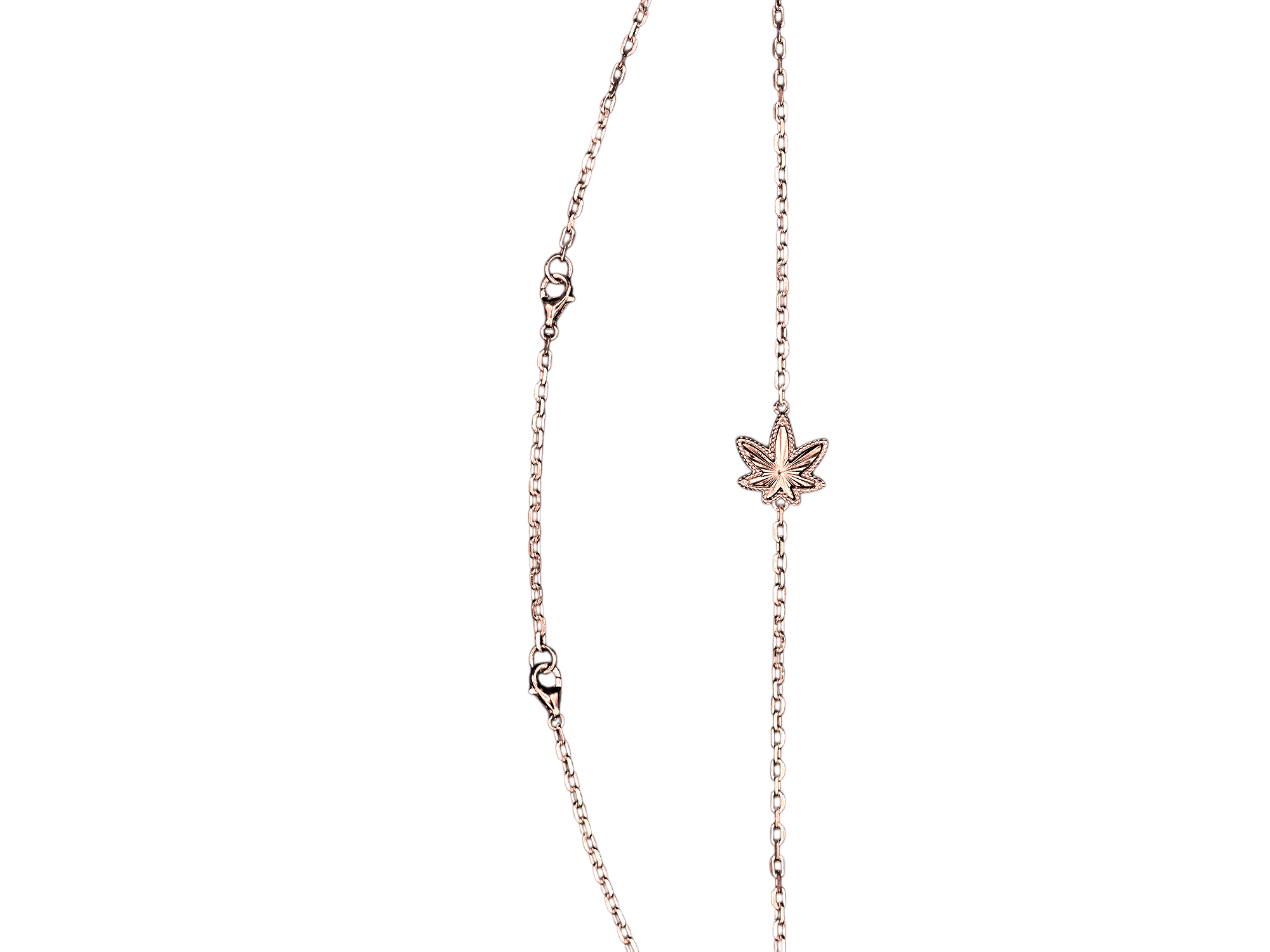Rose Gold One Leaf Necklace