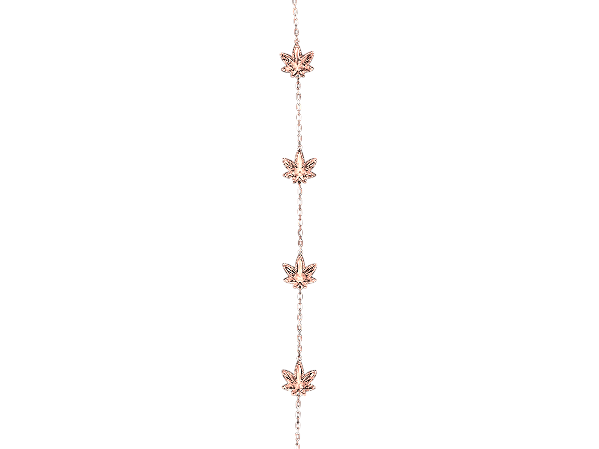 Rose Gold Eight Leaf Necklace